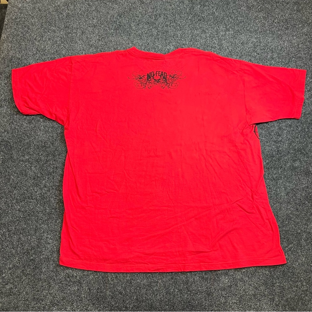 No Fear Skull Graphic Tee XXL Red Biker Streetwear Y2K Shirt - Picture 6 of 7